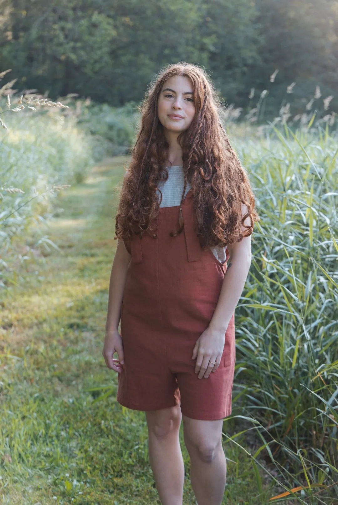 The Dungaree Shorts - Linen Organic Cotton
