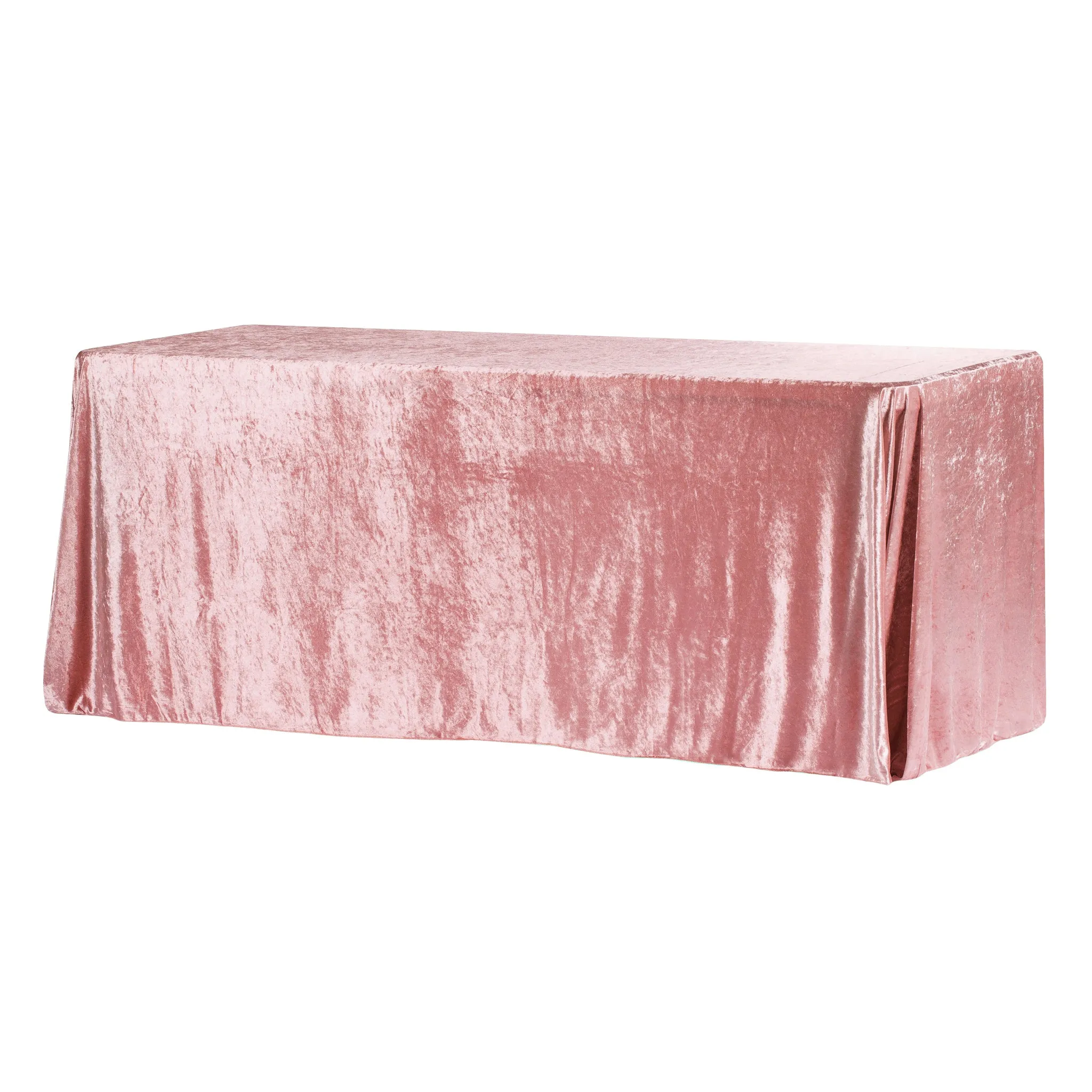 Velvet 90"x132" Rectangular Tablecloth - Dusty Rose/Mauve