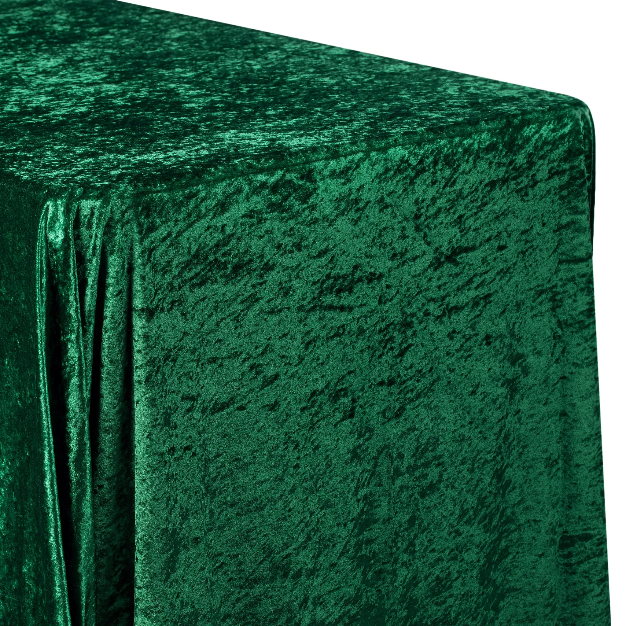Velvet 90"x132" Rectangular Tablecloth - Emerald Green