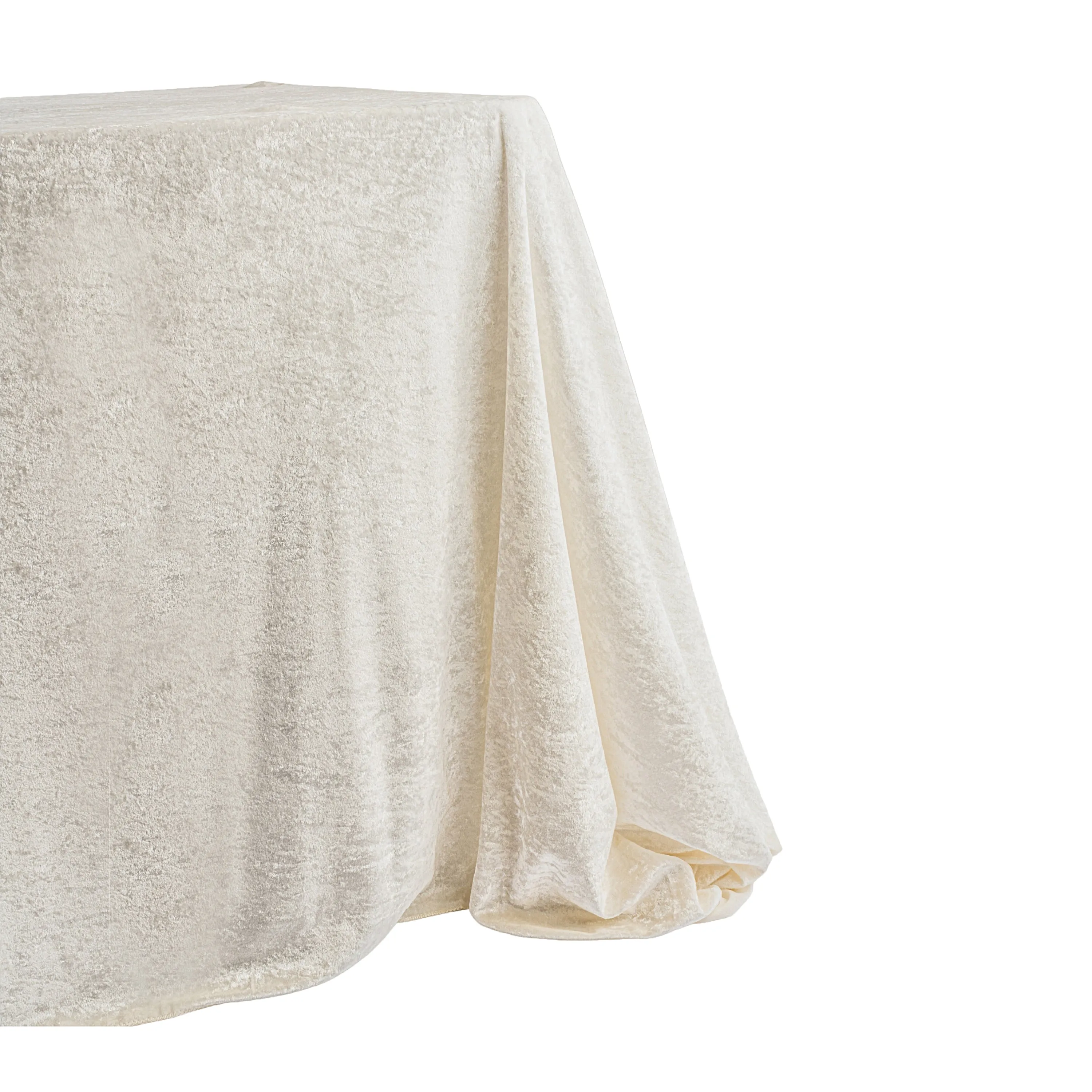 Velvet 90"x132" Rectangular Tablecloth - Ivory