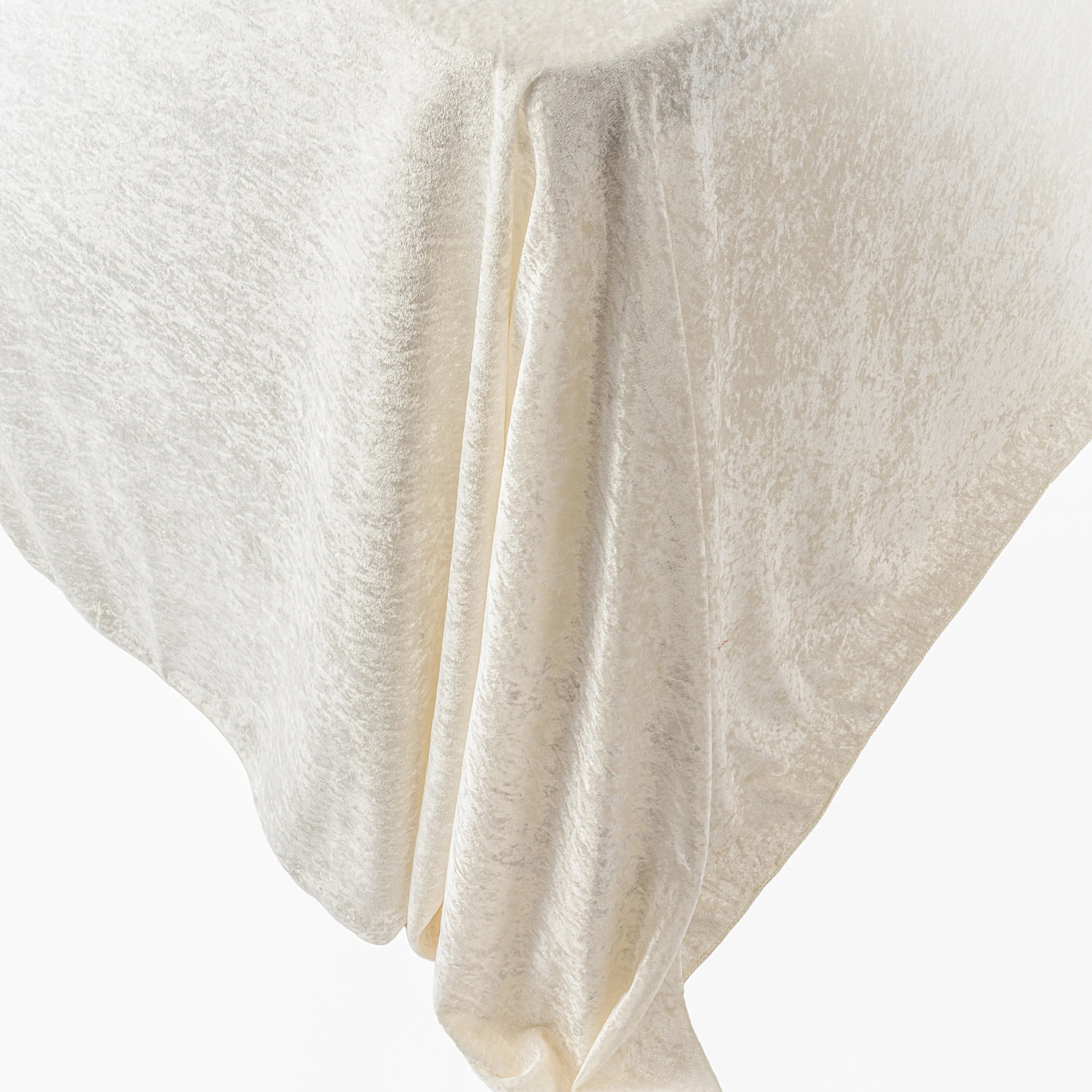 Velvet 90"x132" Rectangular Tablecloth - Ivory