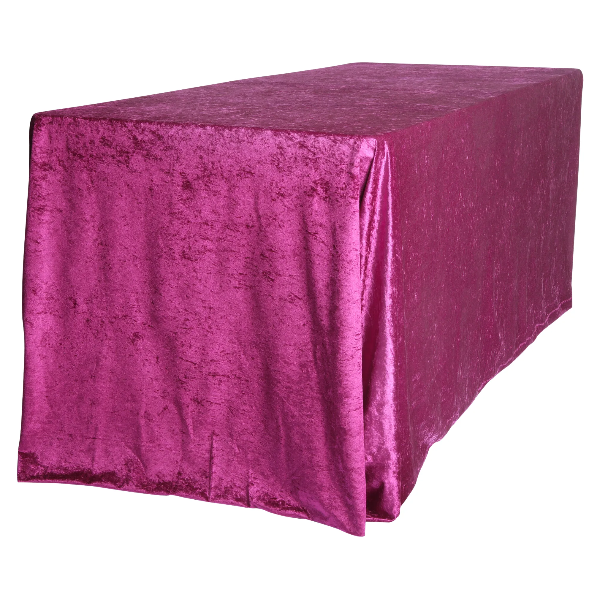 Velvet 90"x132" Rectangular Tablecloth - Magenta
