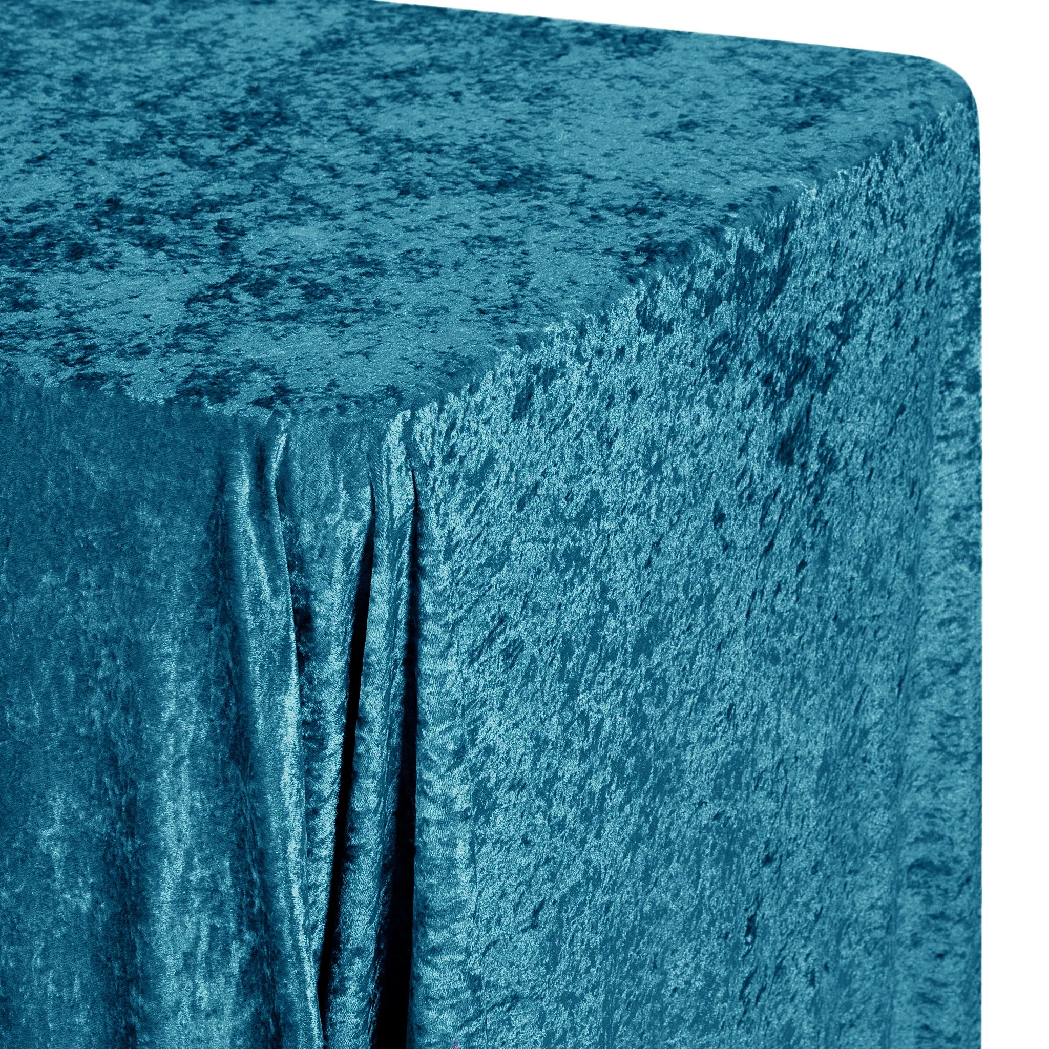 Velvet 90"x132" Rectangular Tablecloth - Peacock Teal
