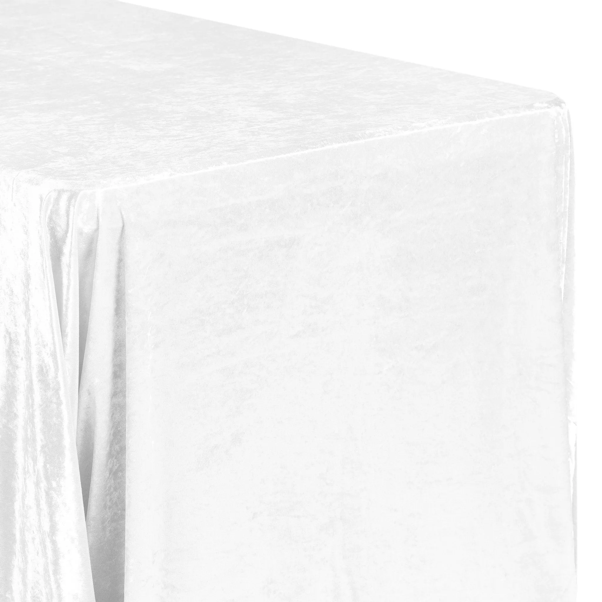Velvet 90"x132" Rectangular Tablecloth - White