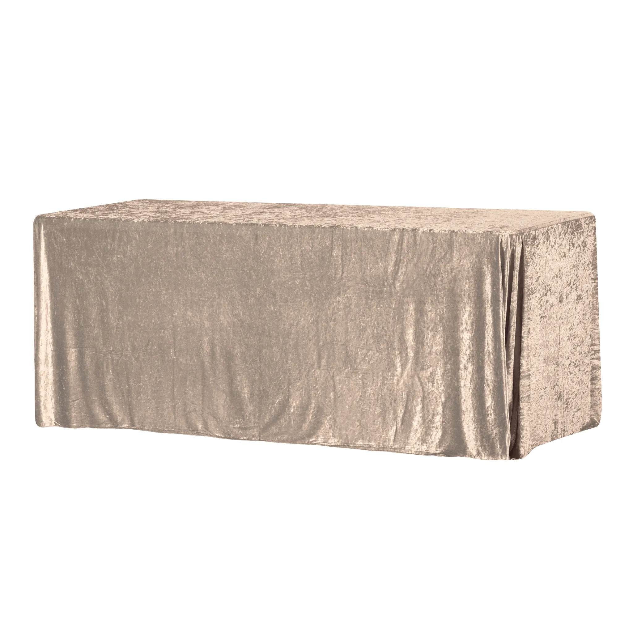 Velvet 90"x156" Rectangular Tablecloth - Beige