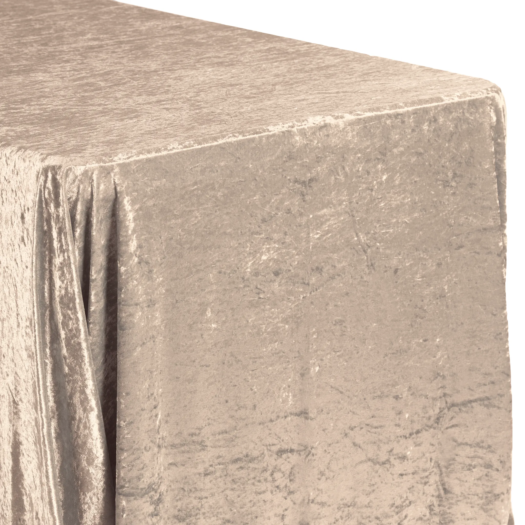 Velvet 90"x156" Rectangular Tablecloth - Beige