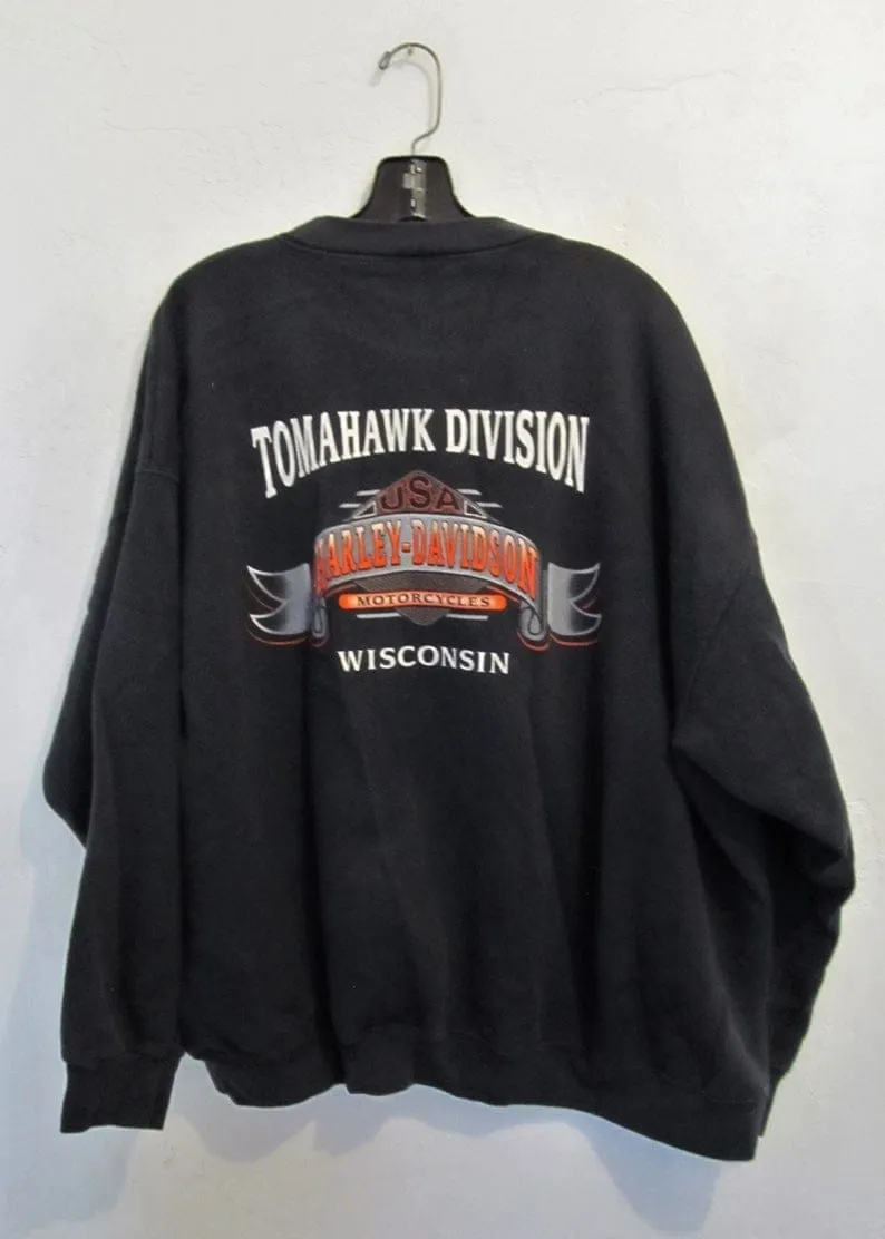 Vintage Black Harley Davidson Sweatshirt
