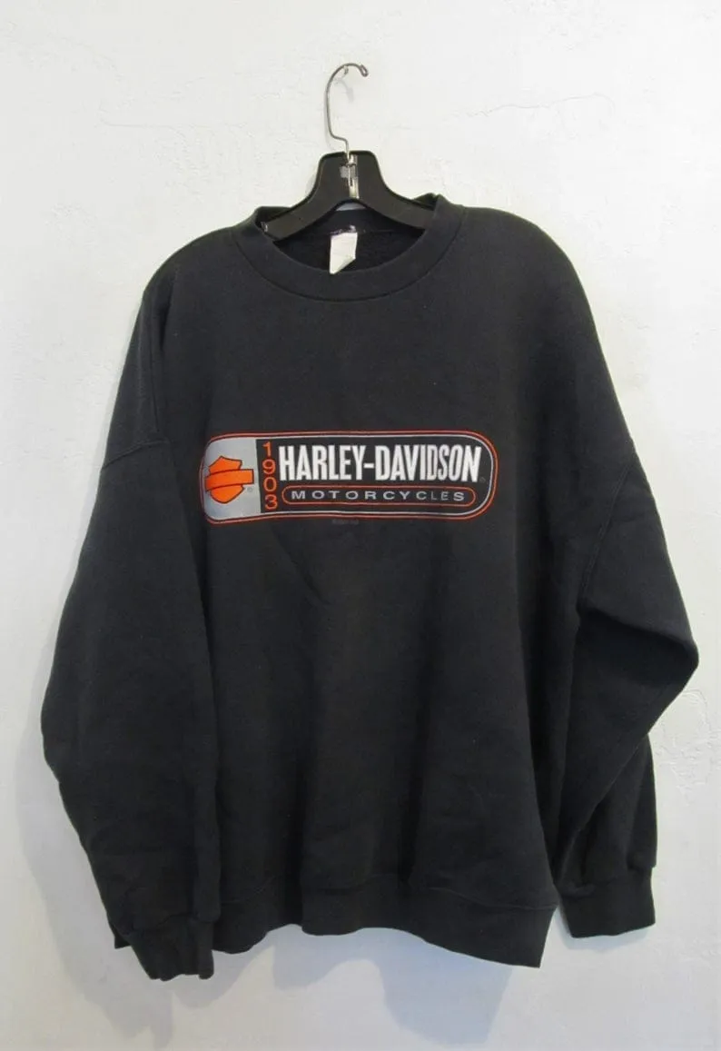 Vintage Black Harley Davidson Sweatshirt