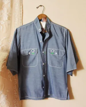 Vintage Chambray Embroidered Shirt