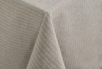 Walton & Co 130 x 230cm Boston Stripe Tablecloth Grey