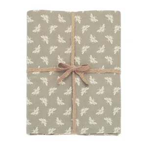 Walton & Co. 230 x 130cm Natural Bee Tablecloth