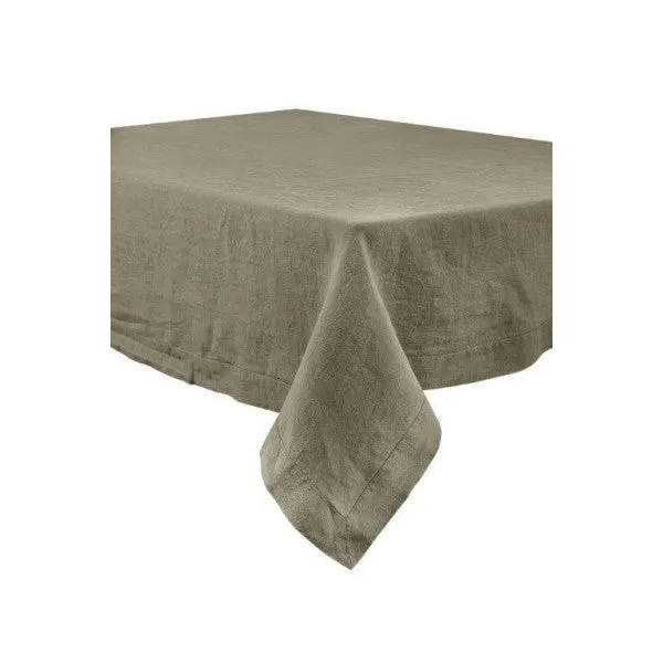 Washed Linen Tablecloth - Granite, Natural, Bronze, Khaki or White