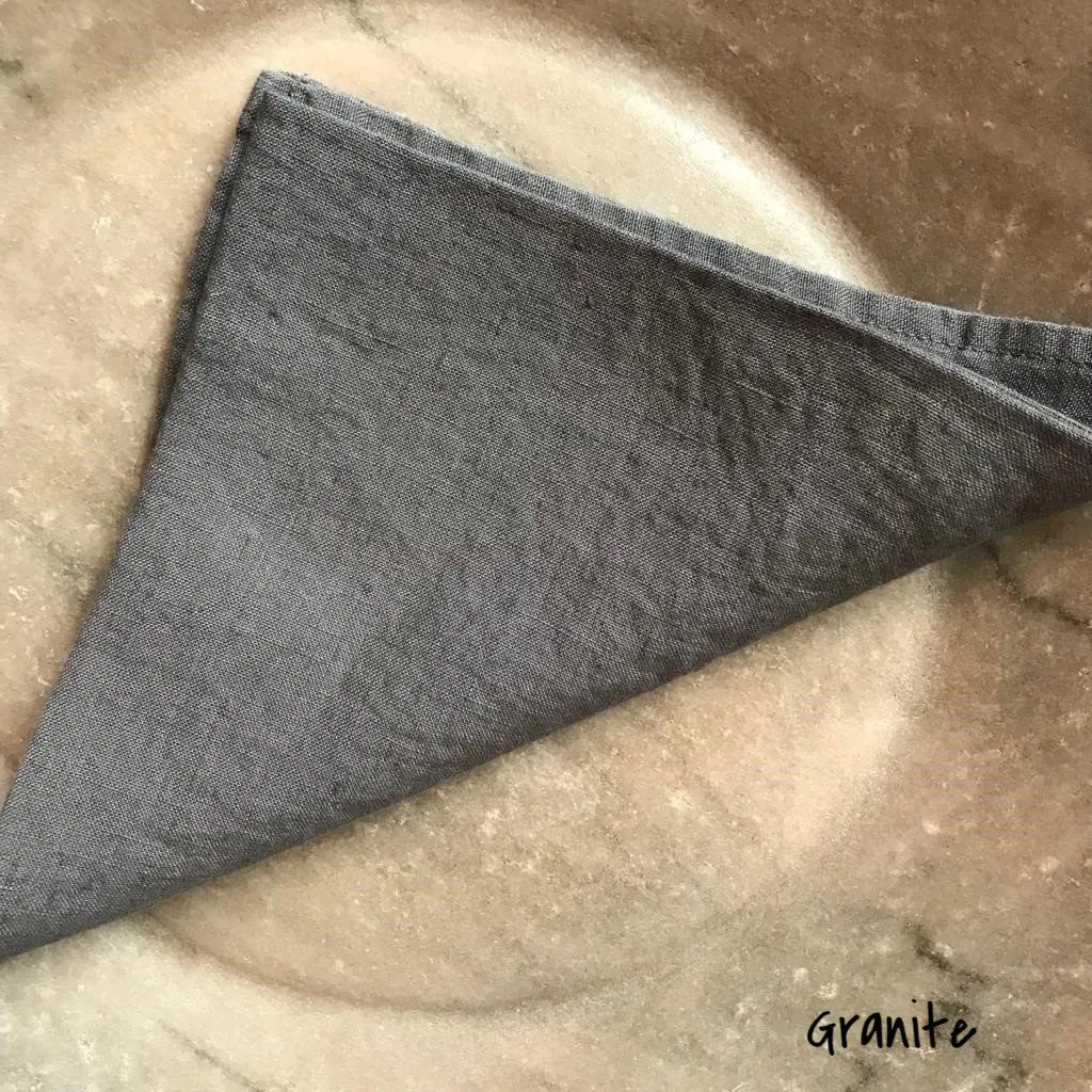 Washed Linen Tablecloth - Granite, Natural, Bronze, Khaki or White