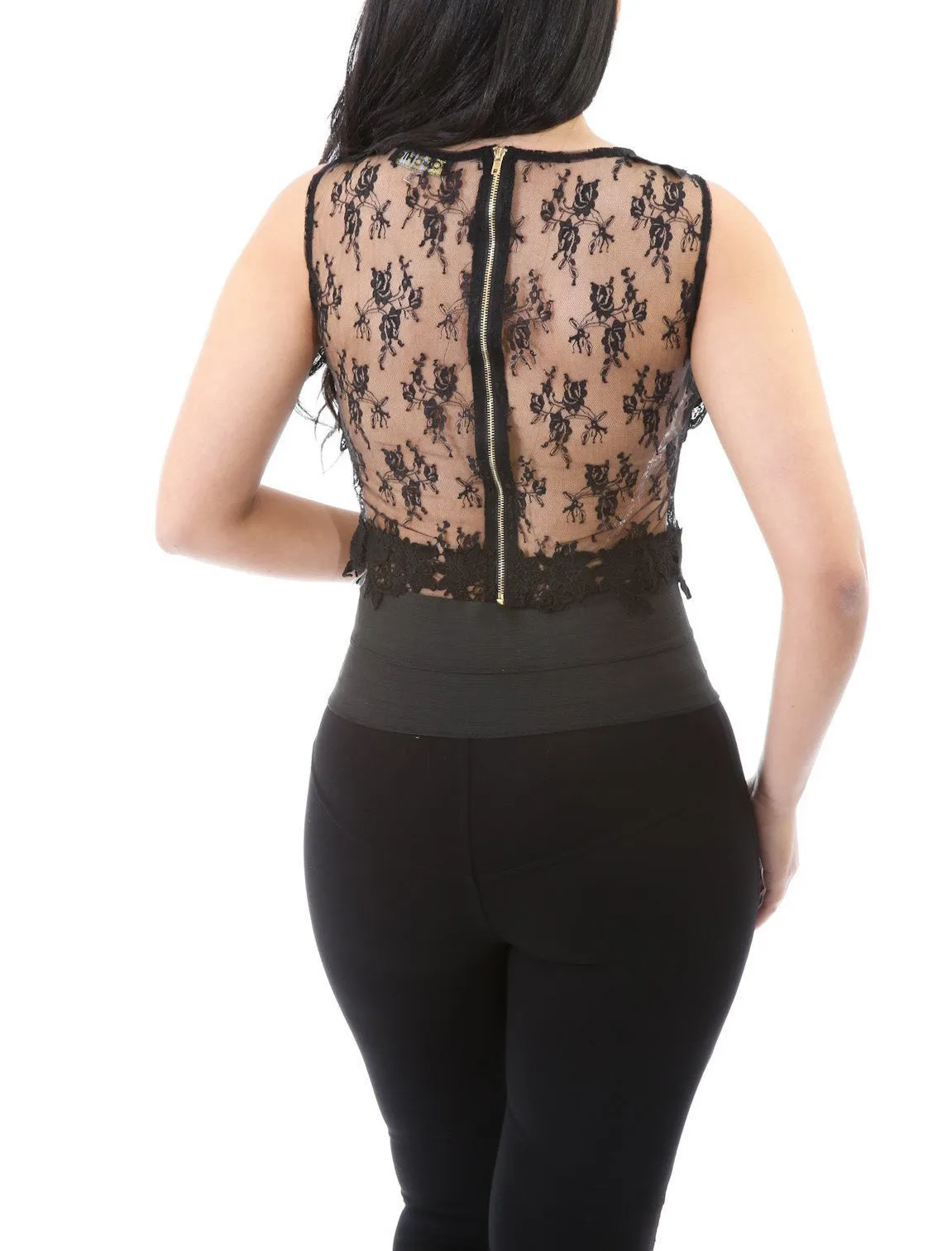 White Not Enough Lace Top